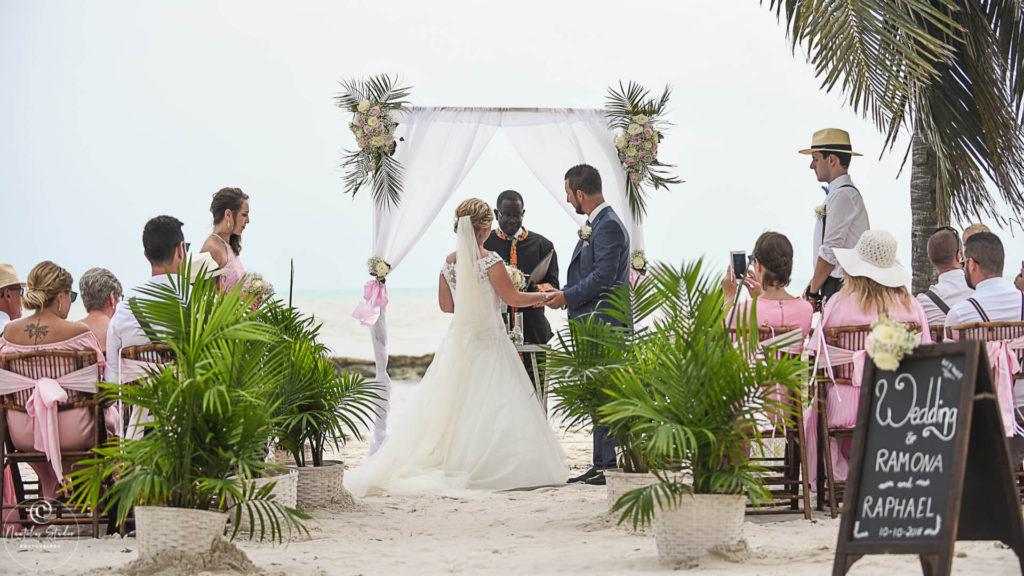 Boda en Key West, Foto de la ceremonia de la boda en Smather's Beach