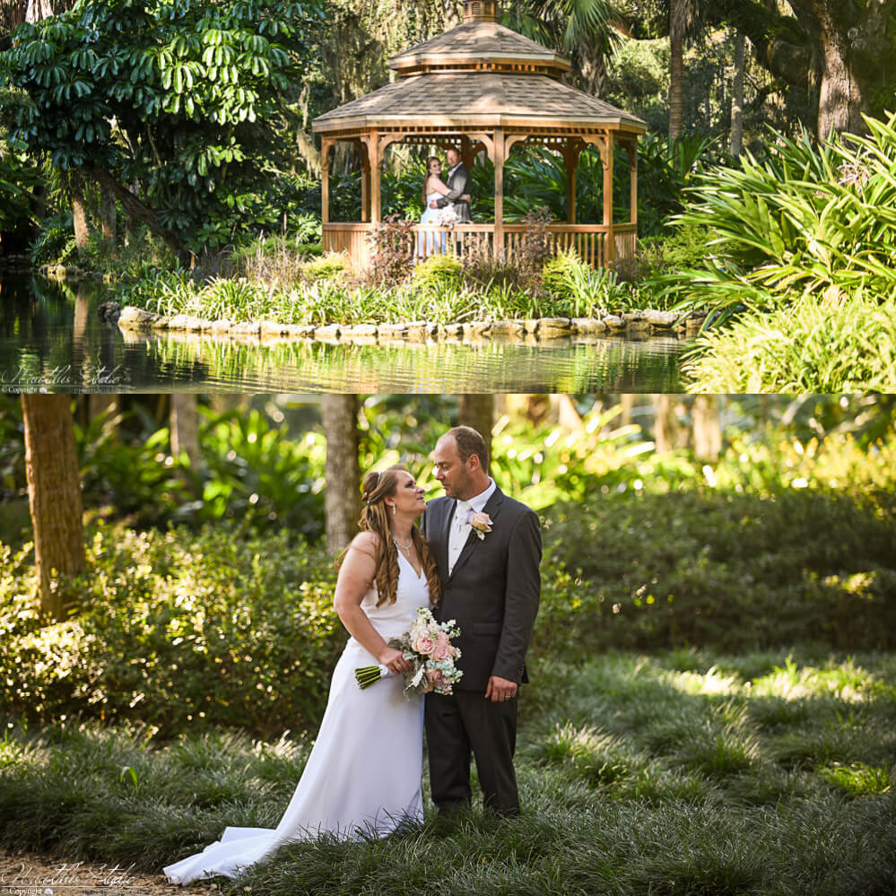 Heiraten im Park Florida, Foto von Parkhochzeit Brautpaar im Grünen